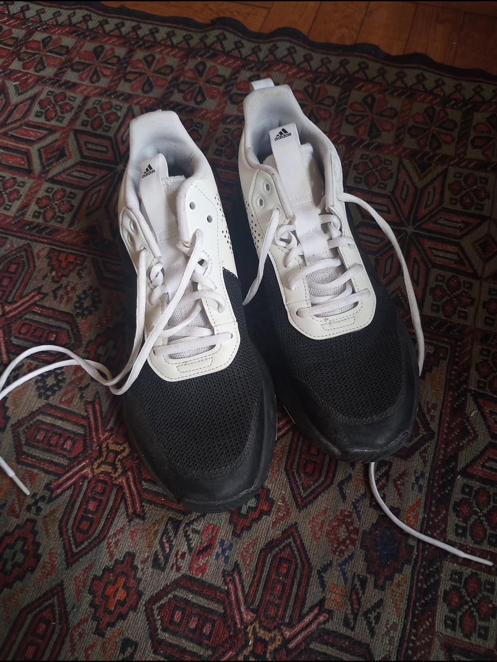 Adidas Men’s Black and White Basketball Sneakers